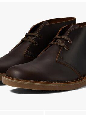 Clarks Dark Brown Leather Chukka Boots